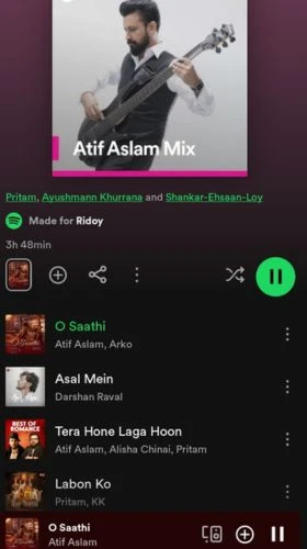 Spotify-Premium-APK-Music-list